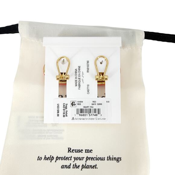 KATE SPADE New York Heart You Statement Studs in Red - Picture 7 of 8